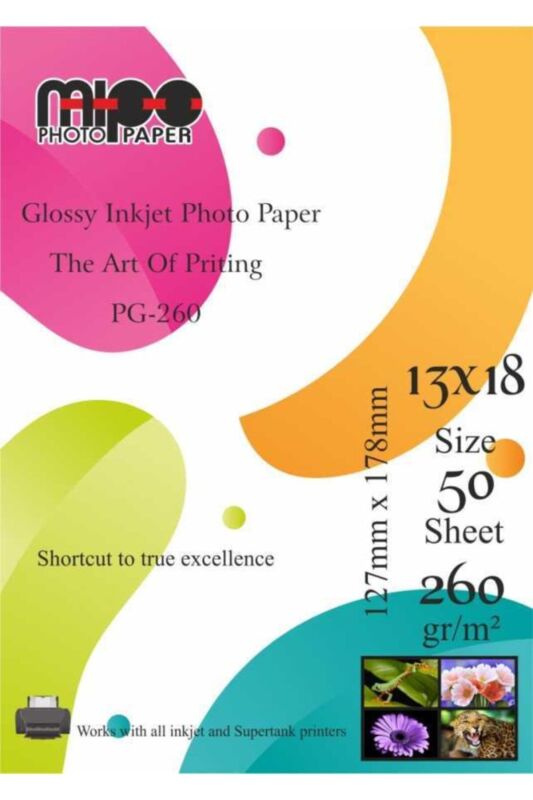 13x18 Glossy İnkjet Fotoğraf Kağıdı 260gr. MİPO - 1