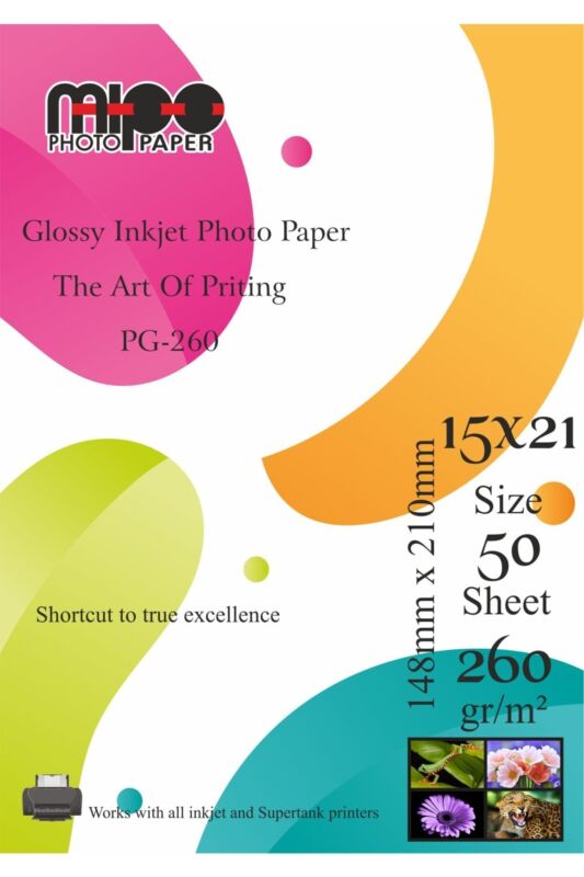 15x21 Parlak Fotoğraf Kağıdı 260gr. İnkjet MİPO - 1
