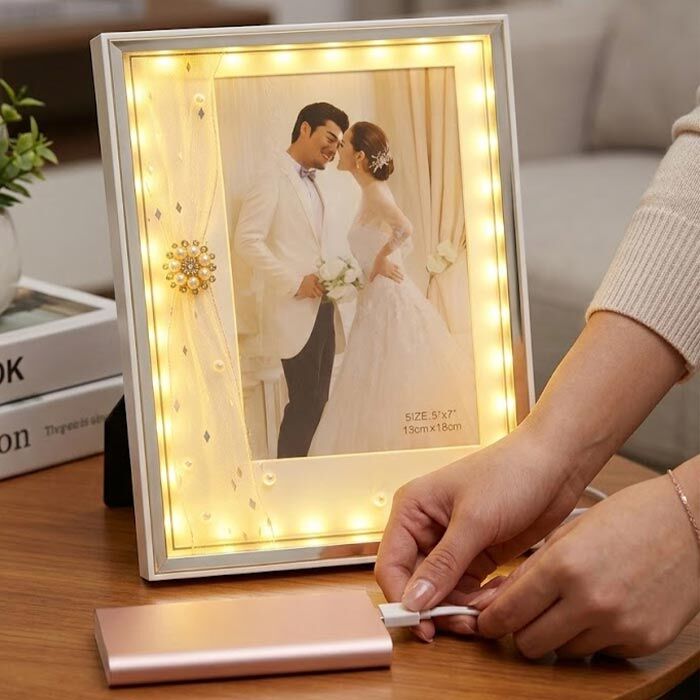 3 Işıklı Fotoğraf Çerçevesi 13x18 - 1