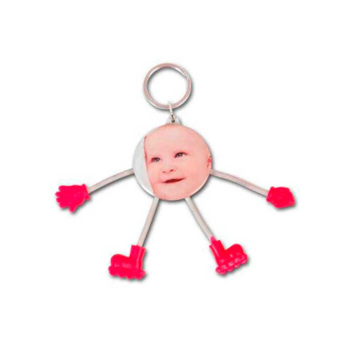 44 mm Buton Rozet Figürlü Anahtarlık - 