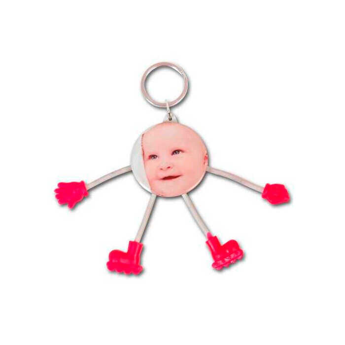 44 mm Buton Rozet Figürlü Anahtarlık - 1