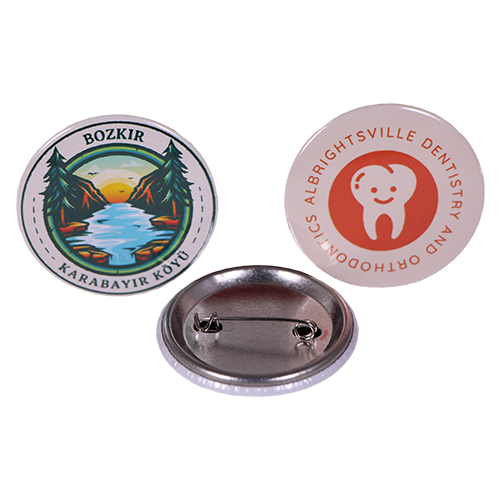 Rozet İğneli Metal Arkalıklı 44 mm 100lü Paket - 