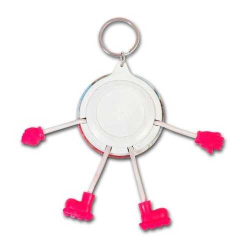 58 mm Buton Rozet Figürlü Anahtarlık - (1)