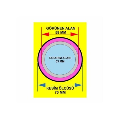 58 mm Buton Rozet Magnet Açacak 100lü Paket - 3