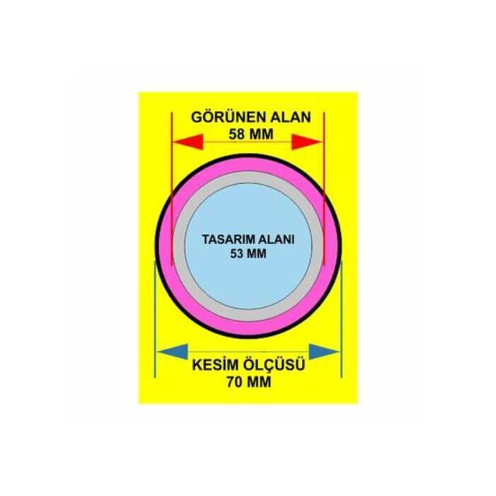 58 mm Buton Rozet Magnet Açacak 100lü Paket - 3