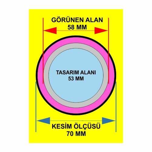 58 mm Buton Rozet Magnet Açacak - 3