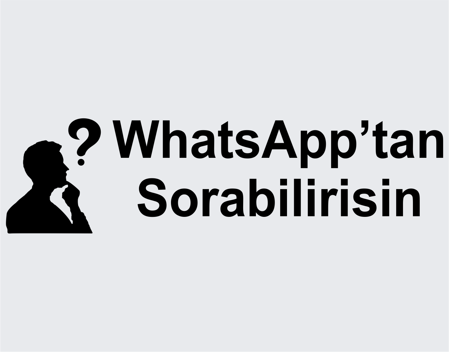 WhatsApp'tan Soru Sorabilirsin