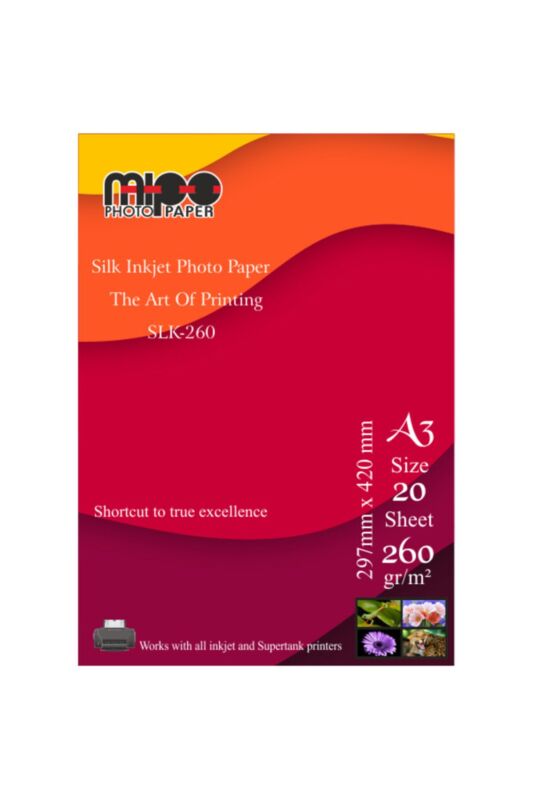A3 Mat Fotoğraf Kağıdı 260gr. İnkjet MİPO - 1