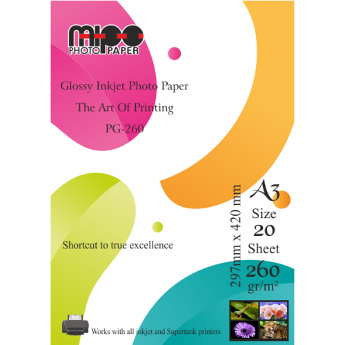 A3 Parlak Fotoğraf Kağıdı 260gr. İnkjet MİPO - Mipo Fotoğraf Kağıdı (1)