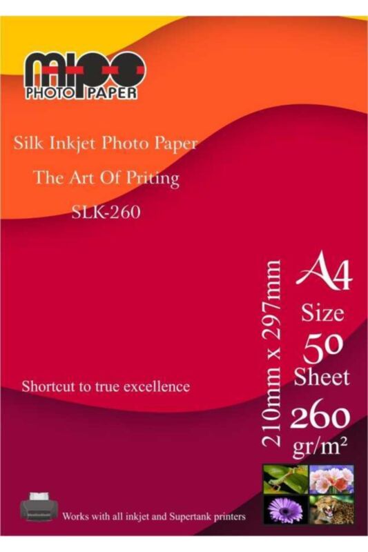 A4 Mat Fotoğraf Kağıdı 260gr. İnkjet MİPO - 1