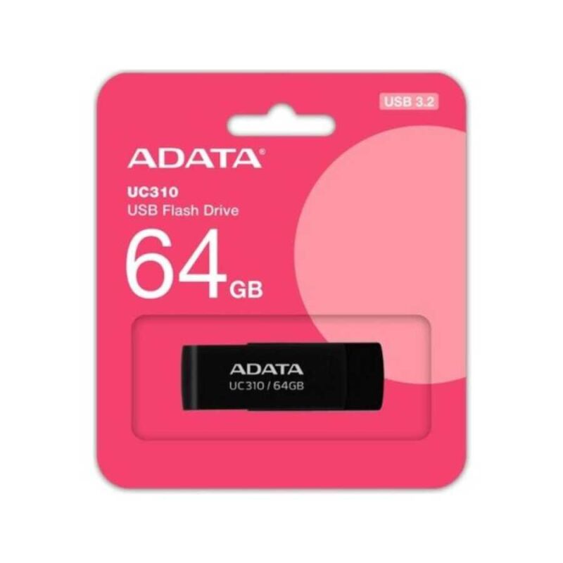 Adata 64 GB UC310 USB 3.2 Gen 1 Black Flash Bellek - 1