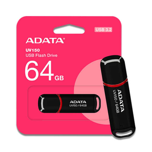 Adata UV150 64 GB USB 3.2 Gen1 Black Flash Bellek - 