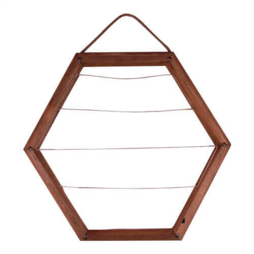 Ahşap Altıgen İpli Anı Fotoğraf Çerçeve 56x56 - (1)