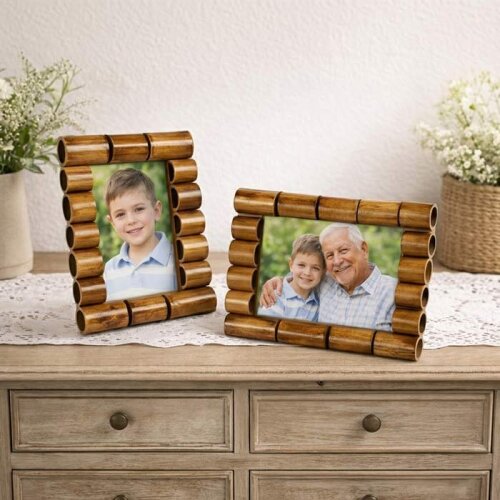 Ahşap Bambu Fotoğraf Çerçevesi 10x15 - sanalbayim