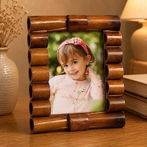 Ahşap Bambu Fotoğraf Çerçevesi 10x15 - sanalbayim