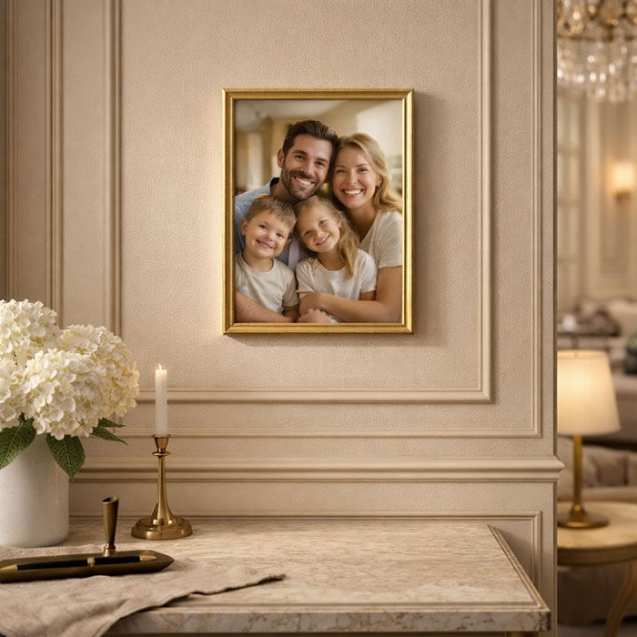 Ahşap Diploma ve Fotoğraf Çerçvesi A4 Altın - 1