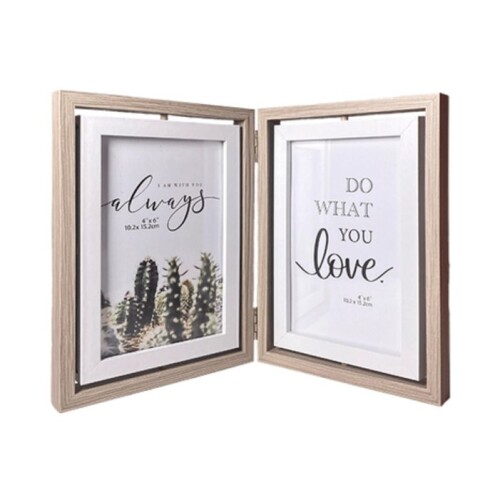 Ahşap Fotoğraf Çerçevesi 10x15 Dikey Döner 4lü HW270 - 3