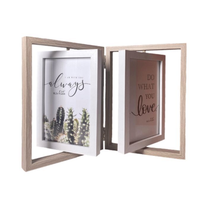 Ahşap Fotoğraf Çerçevesi 10x15 Dikey Döner 4lü HW270 - 2