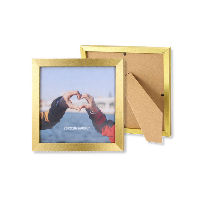 Ahşap Kare Fotoğraf Çerçevesi 20x20 Altın - 3