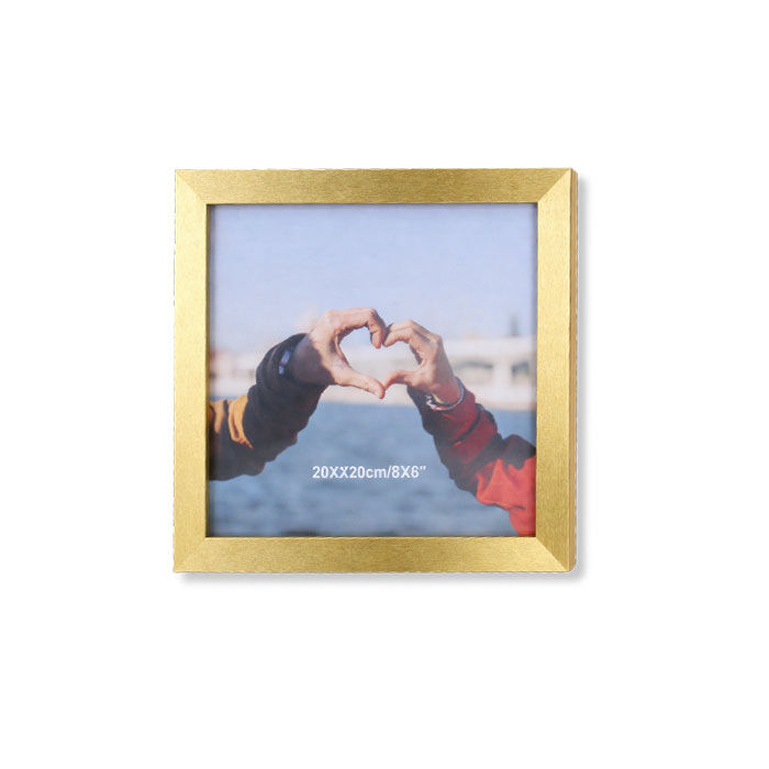 Ahşap Kare Fotoğraf Çerçevesi 20x20 Altın - 4