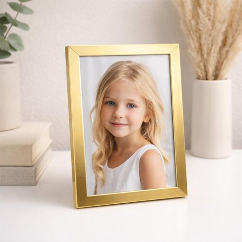 Ahşap Kare Fotoğraf Çerçevesi Altın 15x20 - (1)