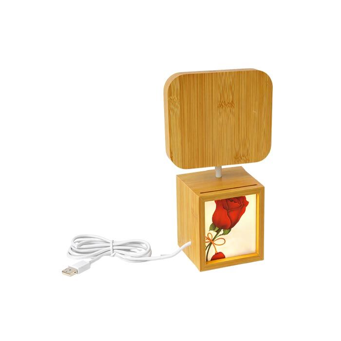 Ahşap Ledli Dönen Fotoğraf Çerçevesi 12x12 - 3