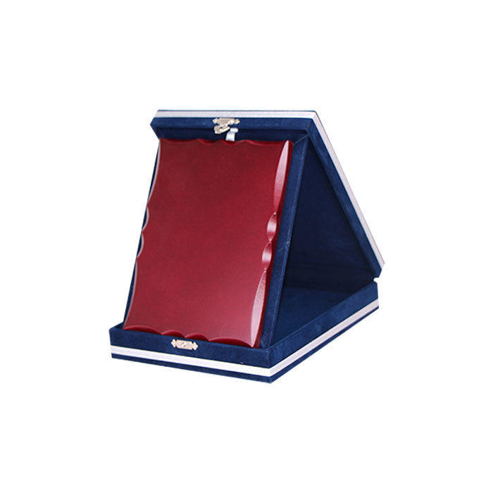 Ahşaplı Plaket Kutusu 15x20 Lacivert Dikey - 1