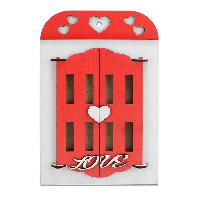 Aşk Penceresi Fotoğraf Çerçevesi Ahşap 14x9cm - 1