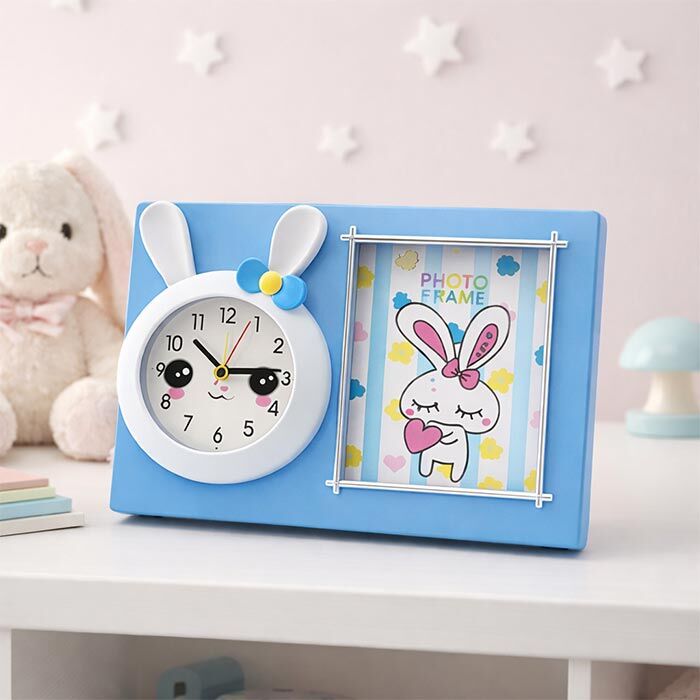 Sevimli Tavşan Saatli Çocuk Çerçeveleri - 2