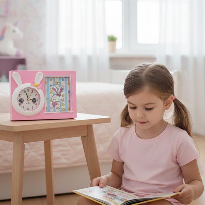 Sevimli Tavşan Saatli Çocuk Çerçeveleri - 3