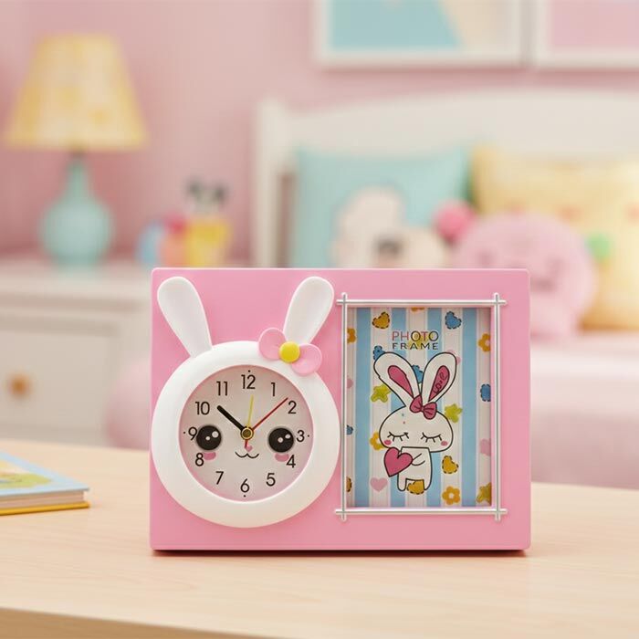 Sevimli Tavşan Saatli Çocuk Çerçeveleri - 1