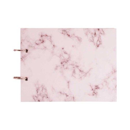 Beyaz Kalemli Siyah Anı Defteri Beyaz Mermer - 3