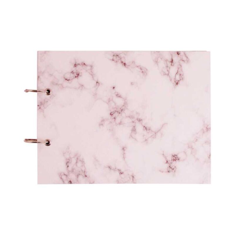 Beyaz Kalemli Siyah Anı Defteri Beyaz Mermer - 3