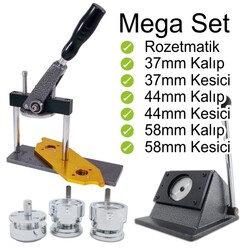 Buton Rozet Baskı Makinesi Mega Set - 