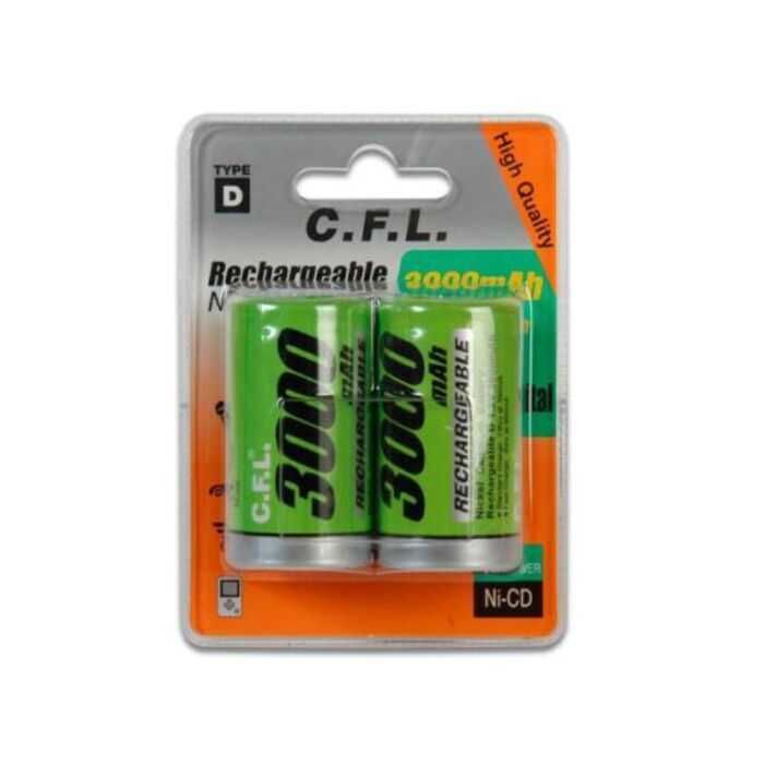 C F L Şarjlı 3000 MAH Büyük Boy Pil 2li bilister - 1