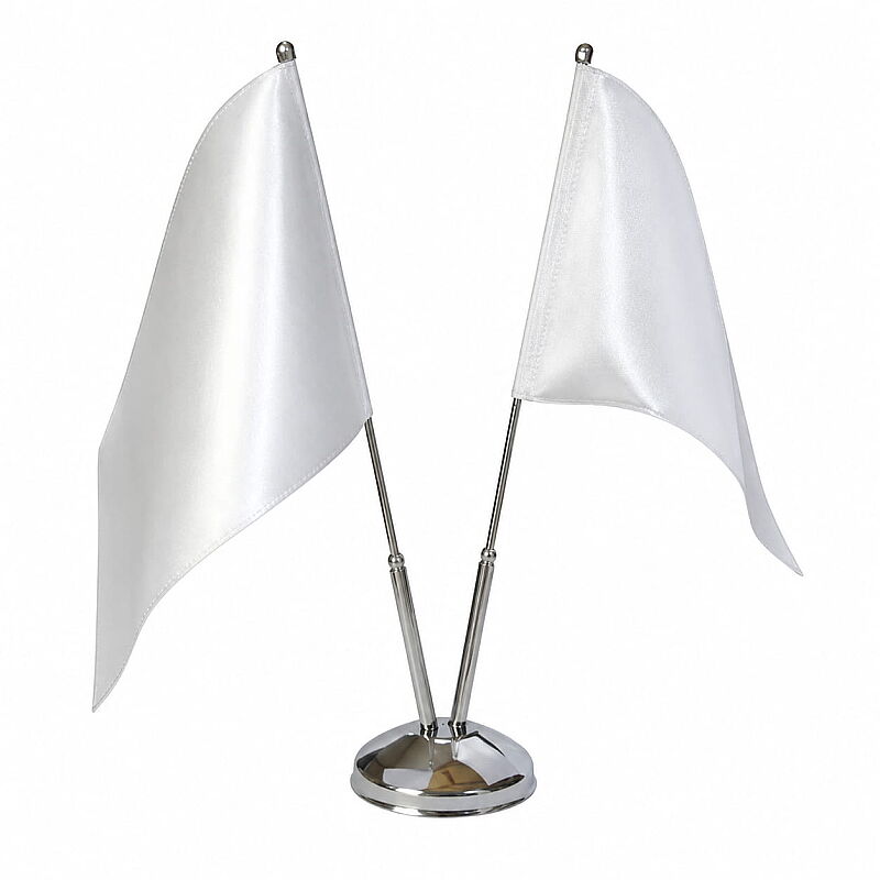 Çiftli Metal Masa Bayrak Direği - 1