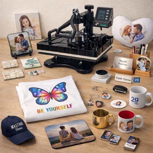 Combo Transfer Baskı Presi 5in1 P8100 - (1)