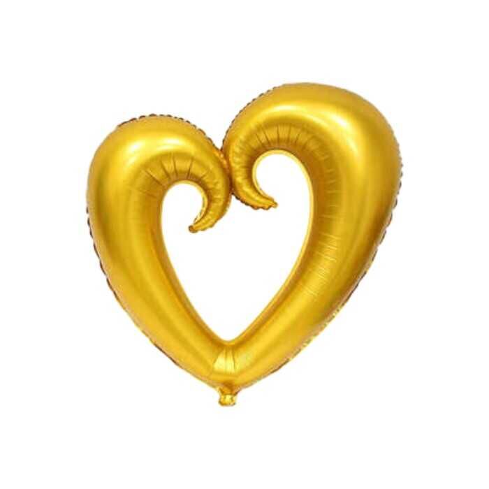 Dekoratif Altın Kalp Folyo Balon - 100cm - 1