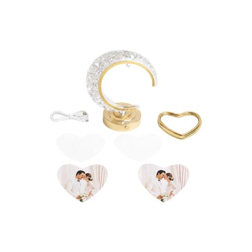 Dekoratif Ay Kalpli Işıklı Fotoğraf Çerçevesi - 8