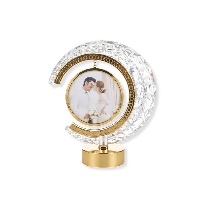 Dekoratif Ay Yuvarlak Işıklı Fotoğraf Çerçevesi - 3