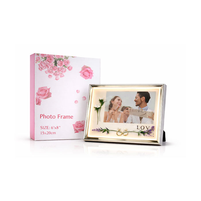 Dekoratif Çiçekli Işıklı Fotoğraf Çerçevesi 15x20 - 2