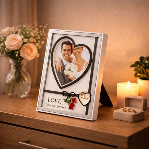 Dekoratif Işıklı Aşk Fotoğraf Çerçevesi 15x21 - 