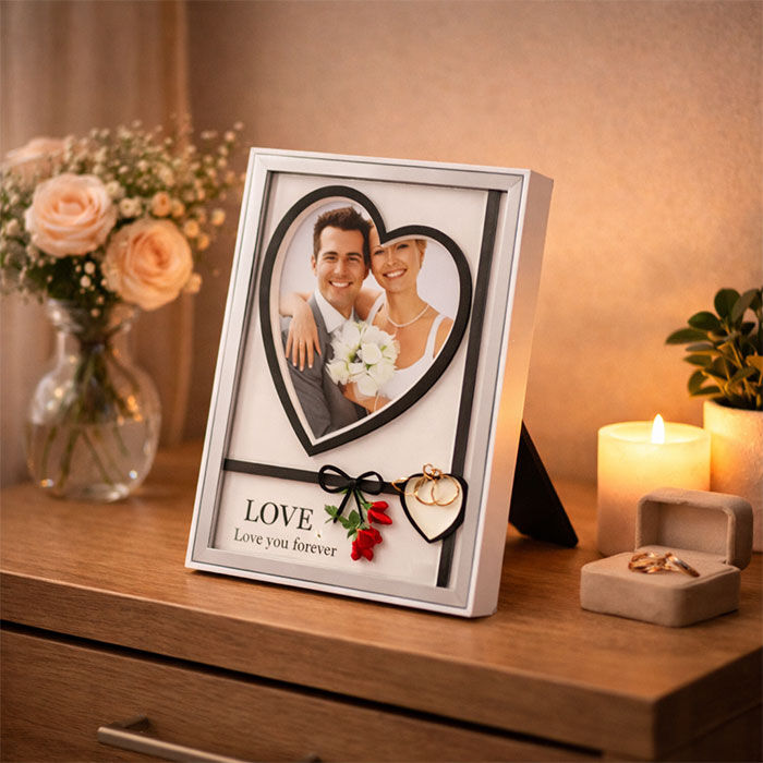 Dekoratif Işıklı Aşk Fotoğraf Çerçevesi 15x21 - 1