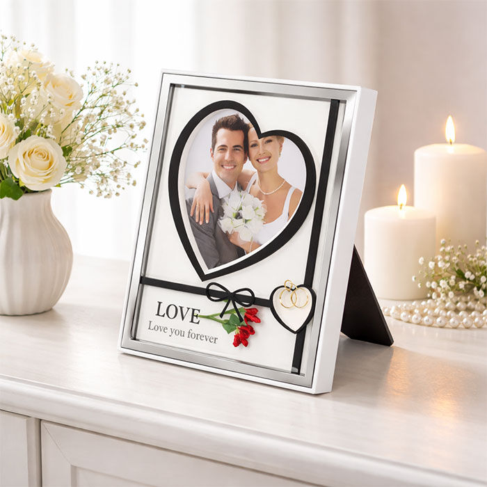 Dekoratif Işıklı Aşk Fotoğraf Çerçevesi 15x21 - 2