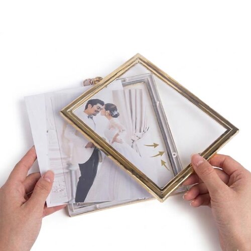 Dekoratif Işıklı Yuvarlak Kare Fotoğraf Çerçeve - 4