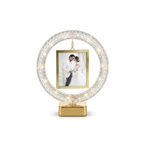 Dekoratif Işıklı Yuvarlak Kare Fotoğraf Çerçeve - 5