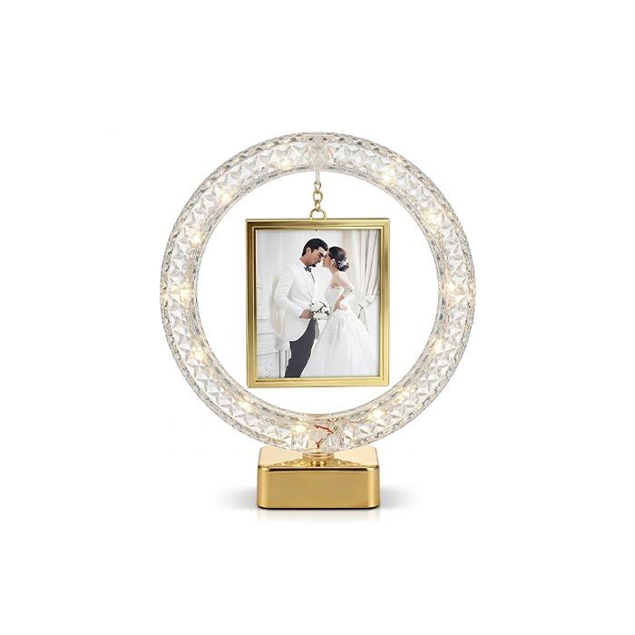 Dekoratif Işıklı Yuvarlak Kare Fotoğraf Çerçeve - 5