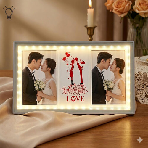 Dekoratif USB Led Işıklı Çerçeve 10x15 2li 7493-6S - (1)