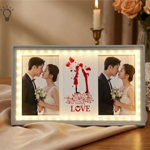 Dekoratif USB Led Işıklı Çerçeve 13x18 2li 7493-6L - 2