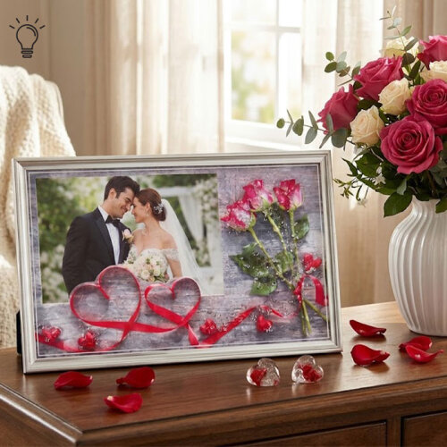 Dekoratif USB Led Işıklı Çerçeve 15x20 7493-3L - (1)